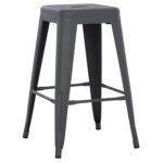 ΣΚΑΜΠΟ ΜΕΣΑΙΟΥ ΥΨΟΥΣ ΜΕΤΑΛΛΙΚΟ MELITA-PRO HM8573.50 ΓΚΡΙ 43x43x67Υεκ.