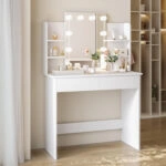 ΤΟΥΑΛΕΤΑ ΜΕ ΦΩΤΙΣΜΟ LED-ΡΑΦΙΑ-ΣΥΡΤΑΡΙΑ LAURYN HM2502.03 ΛΕΥΚΟ 101.8x40x139.5Υεκ