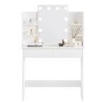 ΤΟΥΑΛΕΤΑ ΜΕ ΦΩΤΙΣΜΟ LED-ΡΑΦΙΑ-ΣΥΡΤΑΡΙΑ LAURYN HM2502.03 ΛΕΥΚΟ 101.8x40x139.5Υεκ