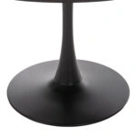 ΤΡΑΠΕΖΙ ΤΡΑΠΕΖΑΡΙΑΣ ROLLO HM9421.12 ΣΤΡΟΓΓΥΛΟ BLACK MARBLE Φ90x74Υεκ.