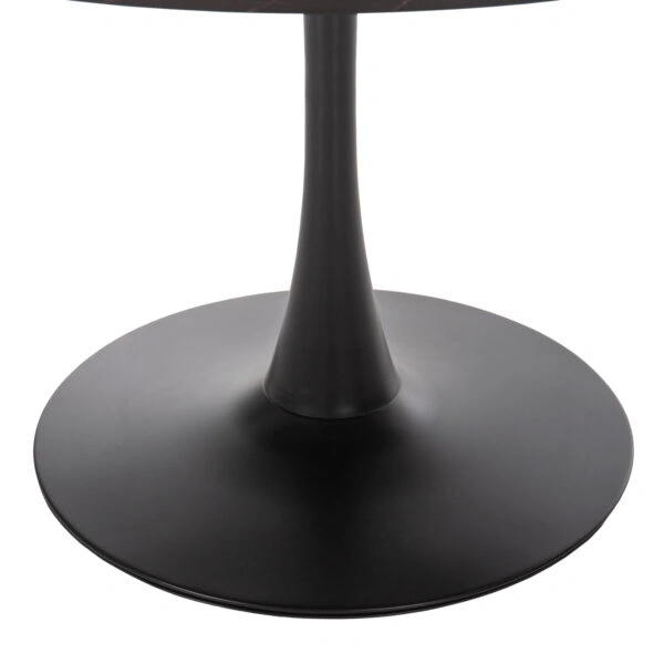 ΤΡΑΠΕΖΙ ΤΡΑΠΕΖΑΡΙΑΣ ROLLO HM9421.12 ΣΤΡΟΓΓΥΛΟ BLACK MARBLE Φ90x74Υεκ.