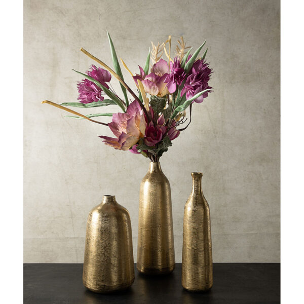 BOTELLA ΒΑΖΟ 14x14x40 ΑΛΟΥΜΙΝΙΟ ΧΡΥΣΟ