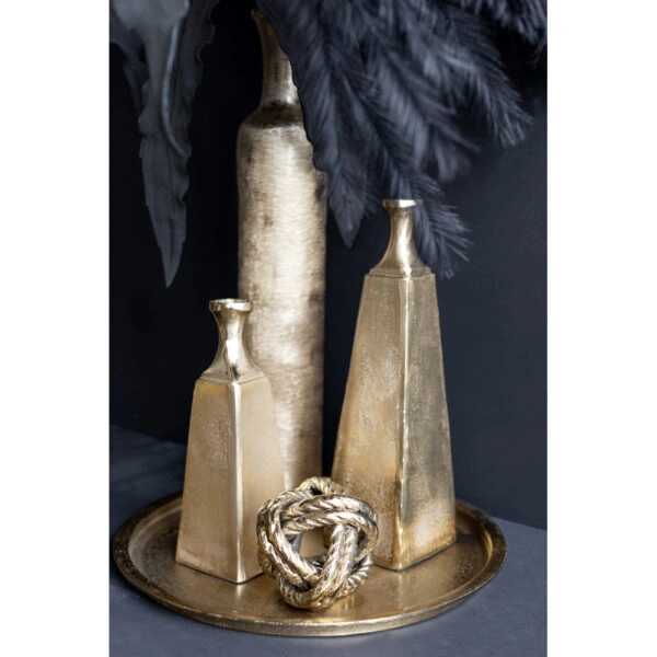 GLORY ΒΑΖΟ 10x10x30 ΑΛΟΥΜΙΝΙΟ ΧΡΥΣΟ