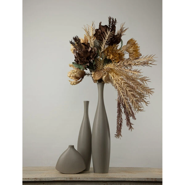 LEI ΒΑΖΟ 14x14x60 ΚΕΡΑΜΙΚΟ ΓΚΡΙ ΜΑΤ