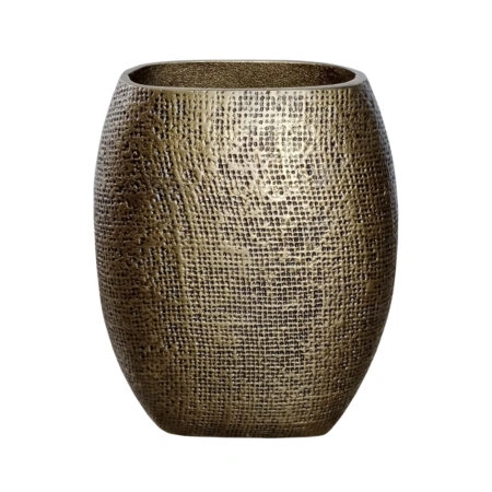 KALSU ΒΑΖΟ 19x10x24cm ΑΛΟΥΜΙΝΙΟ ΧΡΥΣΟ ΑΝΤΙΚΕ