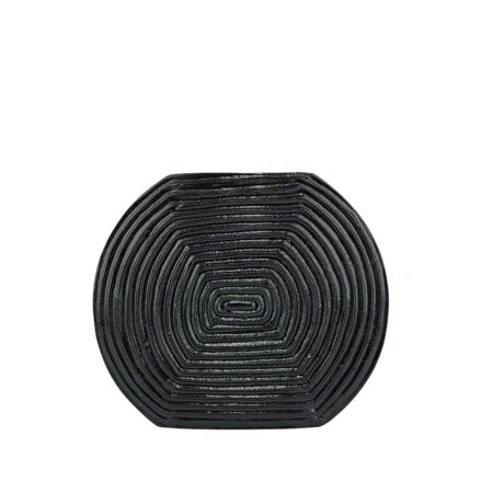 LINEAR ΒΑΖΟ 28x6x24cm ΑΛΟΥΜΙΝΙΟ ΜΑΥΡΟ