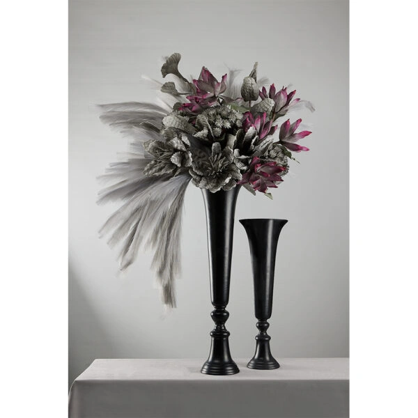 FLORES ΒΑΖΟ 19x19x55 ΑΛΟΥΜΙΝΙΟ ΜΑΥΡΟ