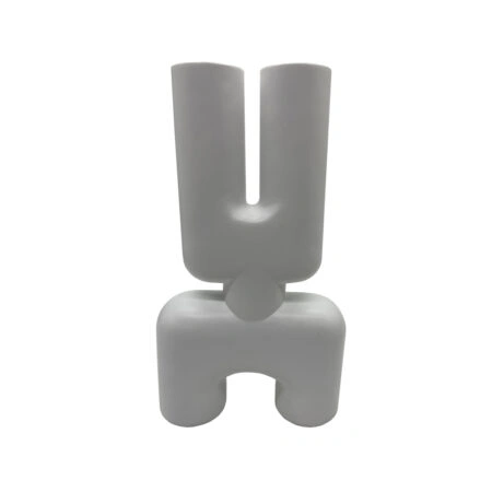 MORP ΒΑΖΟ 19x7x32cm POLYRESIN ΛΕΥΚΟ