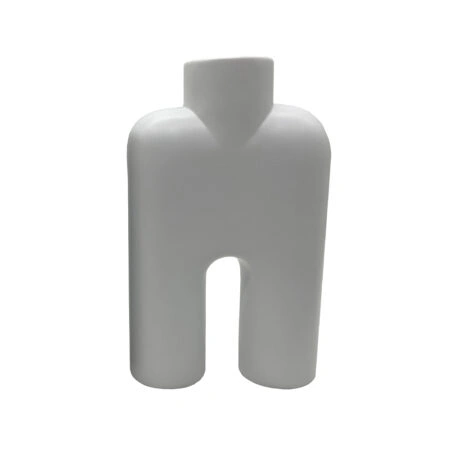 LEN ΒΑΖΟ 15x6x24cm POLYRESIN ΛΕΥΚΟ