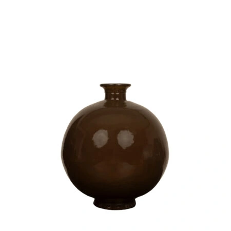 CRUSHED CARAMEL ΒΑΖΟ 28x28x24cm ΑΝΑΚΥΚΛΩΜΕΝΟ ΓΥΑΛΙ CARAMEL