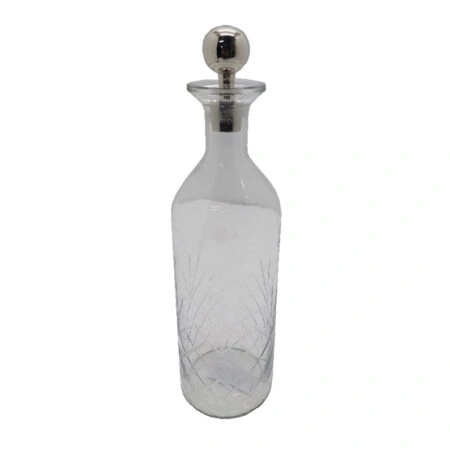 SHIRAN ΜΠΟΥΚΑΛΑ 10x10x37 ΓΥΑΛΙ ΔΙΑΦΑΝΟ SILVER ΑΛΟΥΜΙΝΙΟ