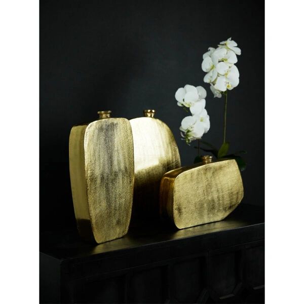 ODEN ΒΑΖΟ 40x7x25 ΑΛΟΥΜΙΝΙΟ ΧΡΥΣΟ