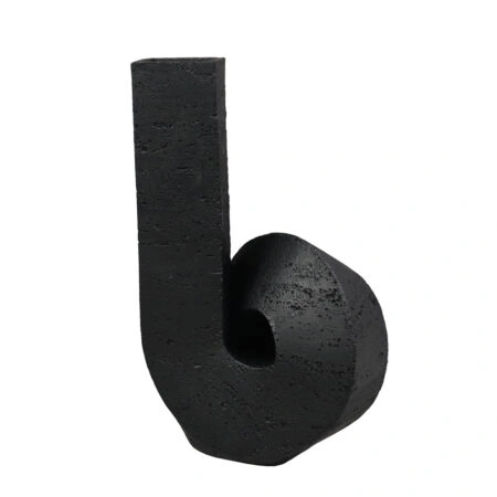 SIGNE ΒΑΖΟ 19x17x30cm POLYRESIN ΜΑΥΡΟ