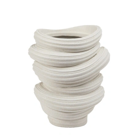 VOTSALO ΒΑΖΟ 27x25x33 POLYRESIN ΛΕΥΚΟ