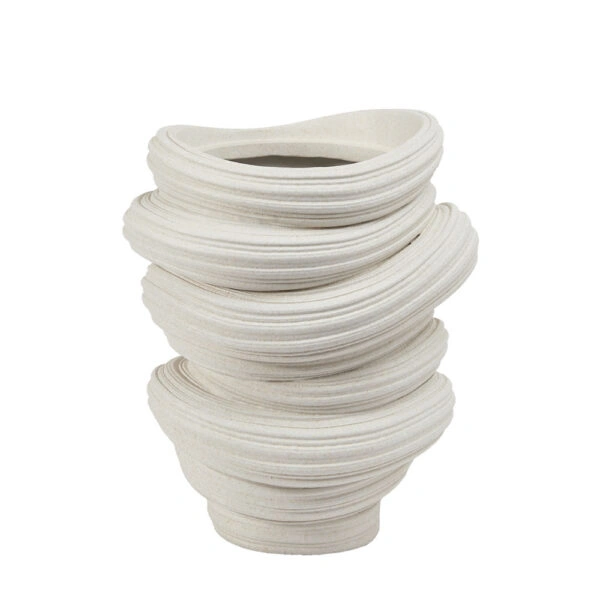 VOTSALO ΒΑΖΟ 27x25x33 POLYRESIN ΛΕΥΚΟ