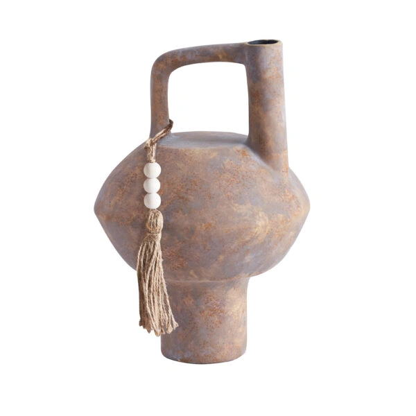 FENDRA ΒΑΖΟ 23x23x35 ΚΕΡΑΜΙΚΟ TERRACOTTA ΓΚΡΙ