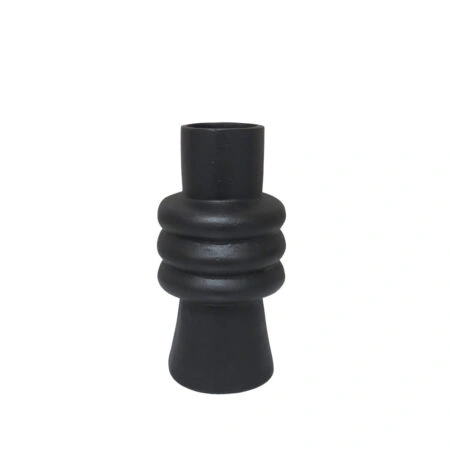 ARTIOM ΒΑΖΟ 14x14x26 ΑΛΟΥΜΙΝΙΟ ΜΑΥΡΟ