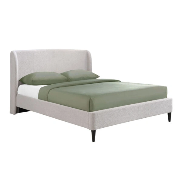 TEDDY ΚΡΕΒΑΤΙ (ΓΙΑ ΣΤΡΩΜΑ 160x200cm) ΓΚΡΙ ΑΝΟΙΧΤΟ 221x171.5x111cm