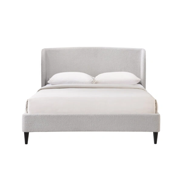 TEDDY ΚΡΕΒΑΤΙ (ΓΙΑ ΣΤΡΩΜΑ 160x200cm) ΓΚΡΙ ΑΝΟΙΧΤΟ 221x171.5x111cm