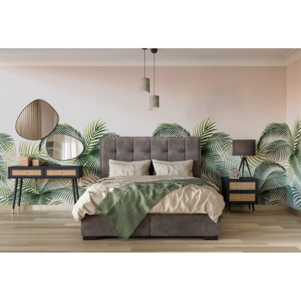 PIANO ΚΡΕΒΑΤΙ ΜΕ ΑΠΟΘΗΚ. ΧΩΡΟ (ΓΙΑ ΣΤΡΩΜΑ 160x200cm) ΓΚΡΙ 07-780 207x160xH115cm