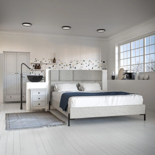 SINTESIS ΚΡΕΒΑΤΙ (ΓΙΑ ΣΤΡΩΜΑ 160x200cm) GREZ 214x165xH116cm