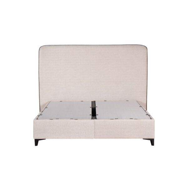 COLOMBO ΚΡΕΒΑΤΙ ΜΕ ΑΠΟΘΗΚ. ΧΩΡΟ (ΓΙΑ ΣΤΡΩΜΑ 160x200cm) OFF WHITE 06-900 ΜΑΥΡΟ 210x170xH120cm