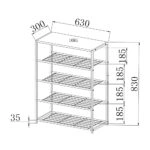 ZAPATO ΠΑΠΟΥΤΣΟΘΗΚΗ 4ΡΑΦΙΑ SONOMA ΜΑΥΡΟ 63x30xH83cm
