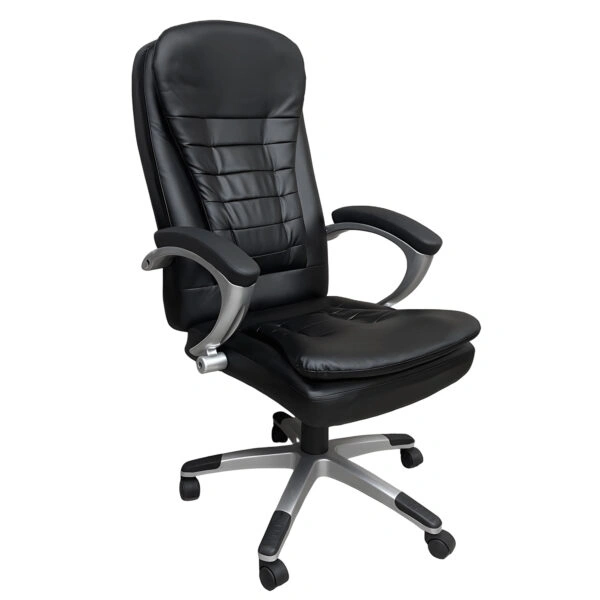 Καρέκλα Γραφείου  EYPYΔIKH Μαύρο PU 62x60x108-116cm