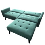 Καναπές Κρεβάτι Γωνιακός  ALFVIN Πράσινο Ύφασμα 211x158x83cm