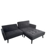 Καναπές Κρεβάτι Γωνιακός  ALFVIN Μαύρο Ύφασμα 211x158x83cm