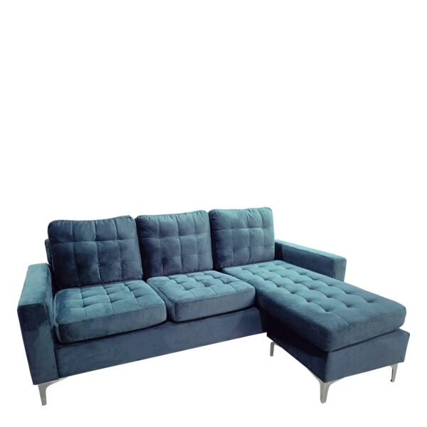 Καναπές Γωνιακός BLAZE Αναστρέψιμος Γκρι Ύφασμα 190x128x82cm