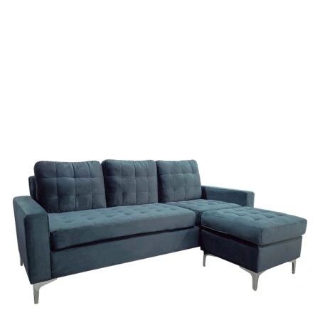 Καναπές Γωνιακός BLAZE Αναστρέψιμος Γκρι Ύφασμα 190x128x82cm