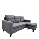 Καναπές Γωνιακός  GRETEL Αναστρέψιμος Γκρι Ύφασμα 182x160x70cm