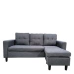 Καναπές Γωνιακός  GRETEL Αναστρέψιμος Γκρι Ύφασμα 182x160x70cm