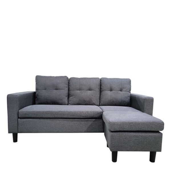 Καναπές Γωνιακός  GRETEL Αναστρέψιμος Γκρι Ύφασμα 182x160x70cm