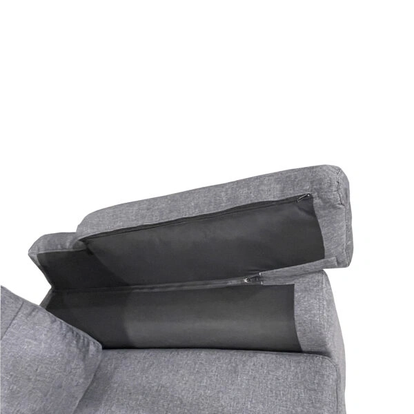 Καναπές Γωνιακός  GLINDA Αριστερή Γωνία Γκρι Ύφασμα 282x197x90cm