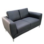 Καναπές Τριθέσιος  ELFRIC Μαύρο PU 190x81x81cm