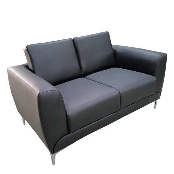 Καναπές Τριθέσιος  ELFRIC Μαύρο PU 190x81x81cm