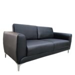 Καναπές Τριθέσιος  ELFRIC Μαύρο PU 190x81x81cm