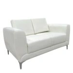 Καναπές Τριθέσιος ELFRIC Λευκό PU 190x81x81cm