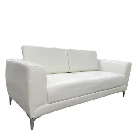 Καναπές Τριθέσιος ELFRIC Λευκό PU 190x81x81cm