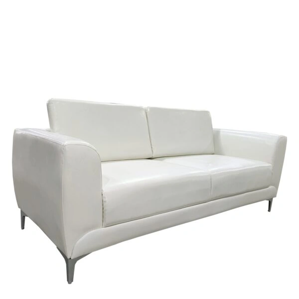 Καναπές Τριθέσιος ELFRIC Λευκό PU 190x81x81cm