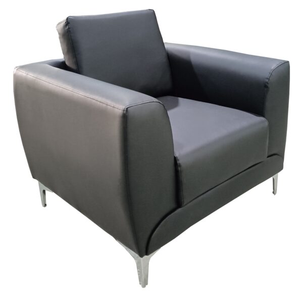 Πολυθρόνα  ELFRIC Μαύρο PU 89x81x81cm