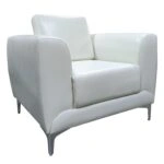 Πολυθρόνα ELFRIC Λευκό PU 89x81x81cm