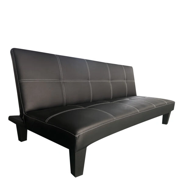 Καναπές Κρεβάτι Τριθέσιος  ERYNDOR Μαύρο PU 186x90x82cm