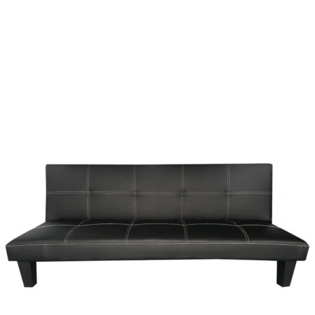 Καναπές Κρεβάτι Τριθέσιος  ERYNDOR Μαύρο PU 186x90x82cm