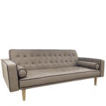 Καναπές Κρεβάτι Τριθέσιος  AUBREY Καφέ Ύφασμα 224x88x84cm