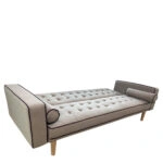 Καναπές Κρεβάτι Τριθέσιος  AUBREY Καφέ Ύφασμα 224x88x84cm