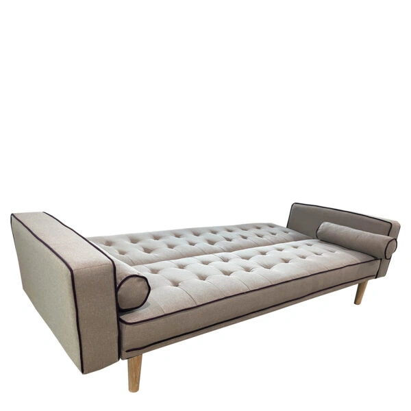 Καναπές Κρεβάτι Τριθέσιος  AUBREY Καφέ Ύφασμα 224x88x84cm