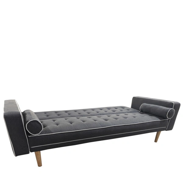 Καναπές Κρεβάτι Τριθέσιος  AUBREY Γκρι Ύφασμα 224x88x84cm